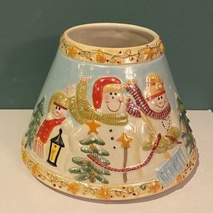 Yankee Candle Large Christmas Holiday Snowman Candle Shade